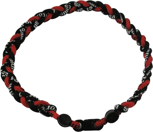 MapofBeauty Dos colores moda tres trenzado cuerda Tornado collar