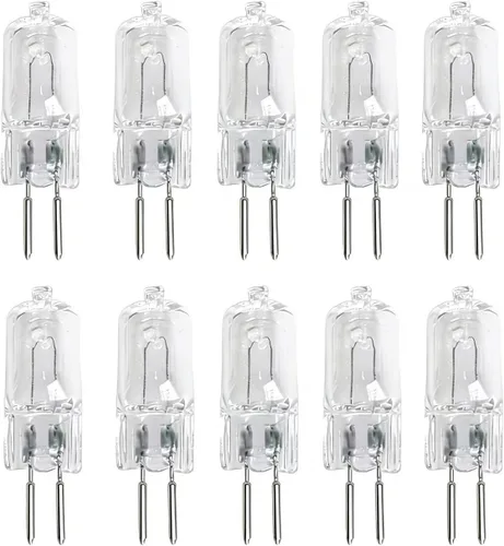 10x G6.35 120V 35W/50W Halogen Light Bulb Clear Dimmable T4 Q35//CL/GY6.35 JCD 35/50 Watt 120 Volt Electric Wax Melter Plug Oil Warmer Aroma Tart