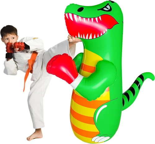 Miniatura 11 de 48 in Punching Bag for Kids, Free Standing Inflatable Dummy, Inflatable Punching Bag, De-Stress Boxing Bag for Kid Orangután-BDW-Verde