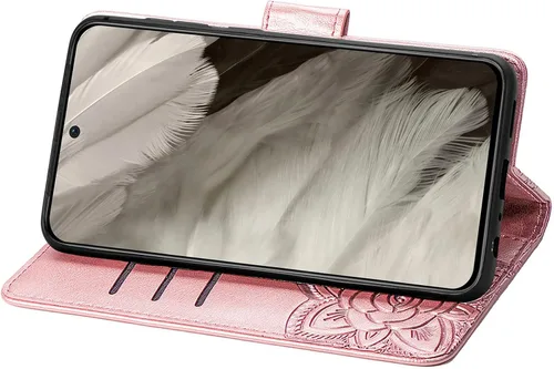 Miniatura 3 de Funda tipo cartera para Google Pixel 8 con purpurina de cristal brillante con soporte para tarjetas, funda de cuero con tapa para teléfono, funda