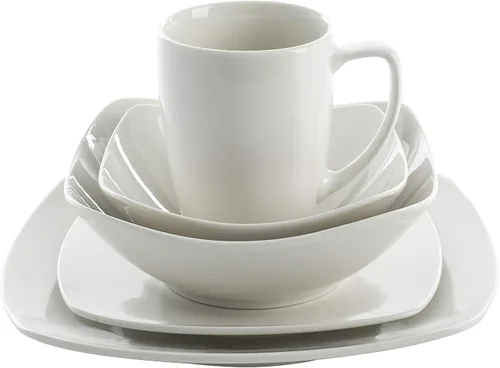 Miniatura 4 de Gibson Home Zen Buffetware - Juego de vajilla de 39 piezas para cena, color blanco