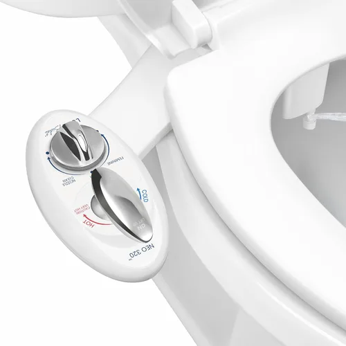 Miniatura 10 de LUXE Bidet NEO 320 - Agua caliente, boquilla doble, autolimpiante, accesorio de bidé no eléctrico para asiento de inodoro, presión de agua Oro rosa