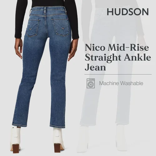 Miniatura 3 de HUDSON Women's Nico Midrise Straight Jean Rp