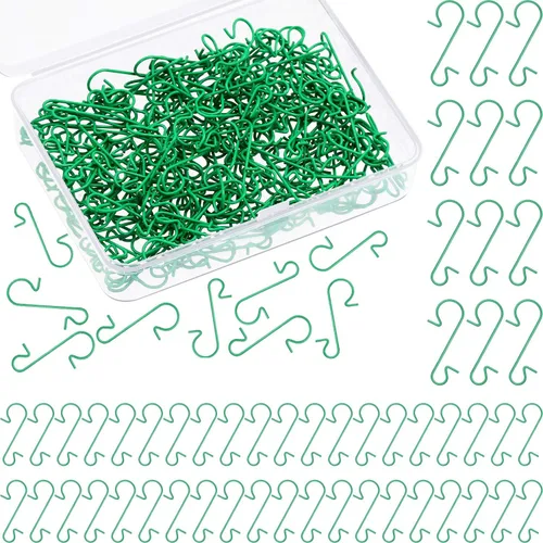Miniatura 8 de Tatuo 240 ganchos para adornos de Navidad, ganchos de alambre de metal para árbol de Navidad, caja a granel con almacenamiento para decoración