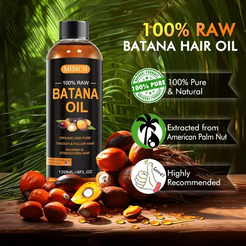 Miniatura 2 de MISICH Dr Sebi - Aceite de batana crudo, 100% natural y orgánico para el crecimiento del cabello, para hombres y mujeres, procedente de Honduras