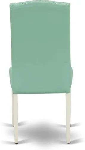 Miniatura 52 de East West Furniture DLEN3-BLK-69 - Juego de muebles de comedor de 3 piezas que contiene una mesa de comedor redonda con gotas y 2 sillas tapizadas