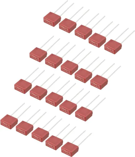 uxcell® 20pcs DIP montado en miniatura cuadrado lento golpe micro fusible T3.15A 3.15A 250V rojo