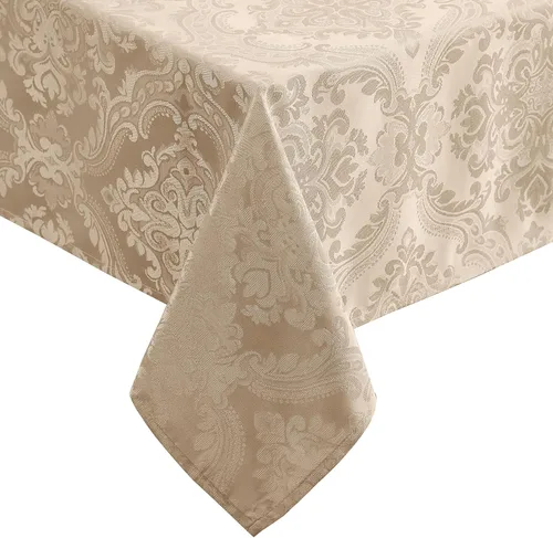 Miniatura 25 de Elrene Home Fashions Caiden Elegance - Mantel de damasco impermeable, resistente a manchas y arrugas, 70" redondo, granate Arándano