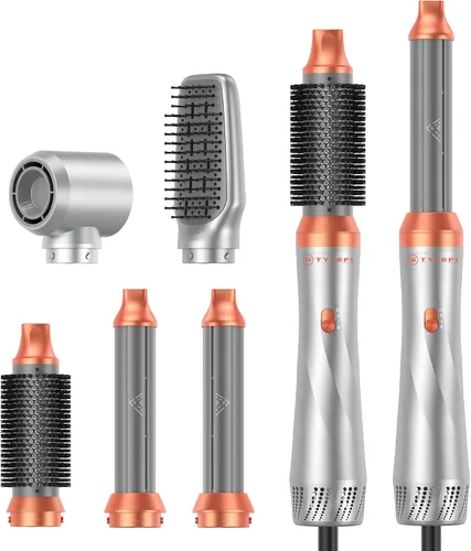 Miniatura 9 de Cepillo secador de pelo 5 en 1, cepillo secador de pelo de 110-120 V, secado rápido y 3 cepillos de cabello de aire caliente de temperaturas