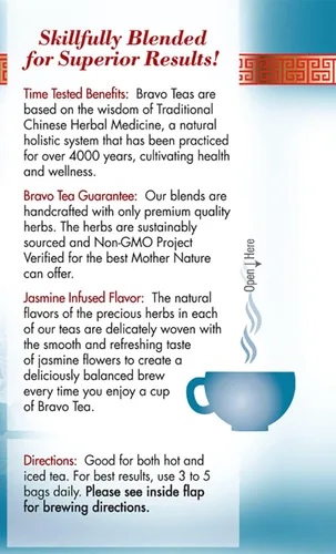 Miniatura 6 de Bravo Tea Bye Cough - Té de hierbas sin cafeína, 20 bolsas de té, 6