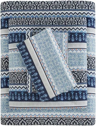 Miniatura 30 de True North by Sleep Philosophy - Sábana de franela acogedora y cálida 100% algodón - Estampado novedoso de animales y estrellas, lindo, ultrasuave