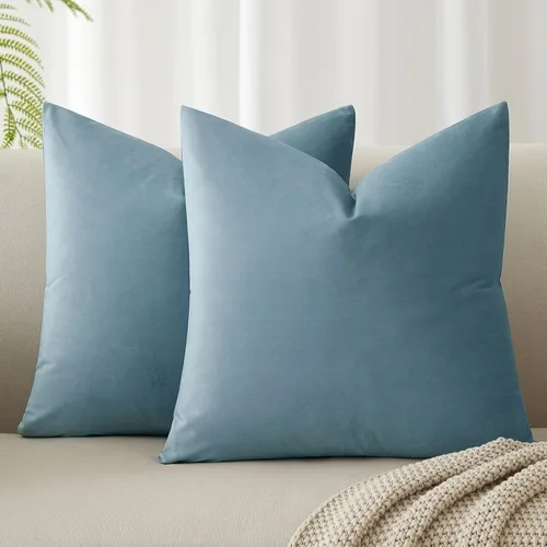 Miniatura 109 de Juspurbet - Juego de 2 fundas decorativas de terciopelo para cojines, fundas suaves para sofá, cama o sillón con cremallera oculta, para sala