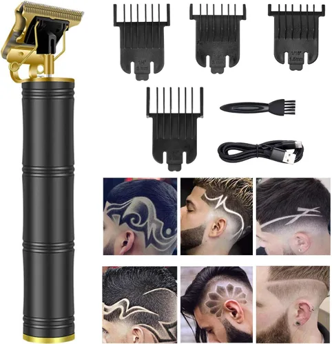 Miniatura 25 de Cortadora de pelo profesional para hombres y mujeres, inalámbrica, recargable, recortadora de pelo, kit de aseo de corte de cuerpo de metal