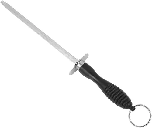 Miniatura 9 de Afilador de cuchillos de acero inoxidable, afilador de mango para chefs, cuchillos de acero, herramienta de varilla de afilado de cocina, 1 unidad