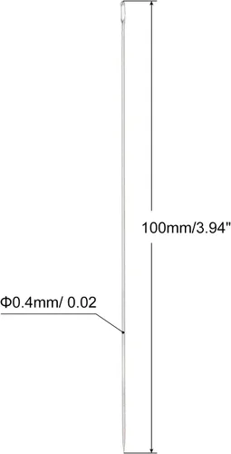 Miniatura 2 de uxcell 25 agujas de rebordear finas finas largas rectas hilos de bordado de acero inoxidable 3.94 pulgadas