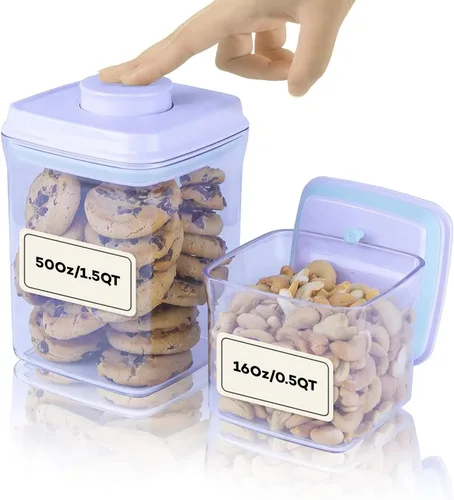 Bop Top - Recipientes herméticos de almacenamiento de alimentos con tapa, paquete múltiple | Juegos de recipientes de cocina | Recipiente hermético