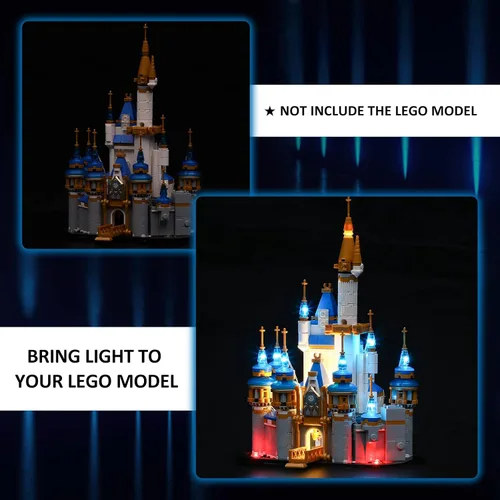 Miniatura 6 de YEABRICKS Luz LED para Lego-40478 Disney Mini Castle Building Blocks Model (Lego Set no incluido)