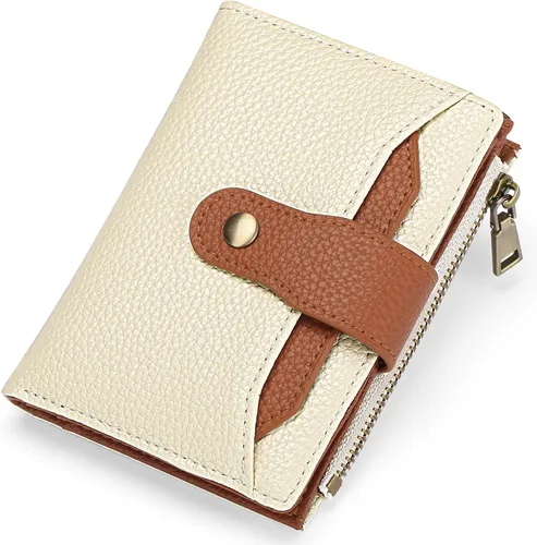 Miniatura 9 de GAEKEAO Carteras pequeñas para mujer, con bloqueo RFID, de cuero vegano, plegable, floral, compacto, tarjetero con bolsillo con cremallera, ventana