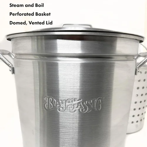 Miniatura 2 de Olla de aluminio con cesta vaporizadora, Plateado