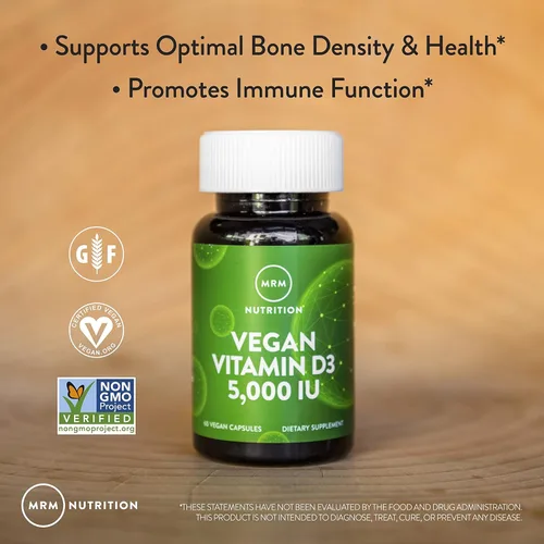Miniatura 4 de MRM – Vegan Vitamina D3, cumple con calcio y la salud ósea necesidades (5000iu 60 Count)