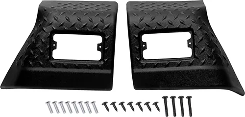 Miniatura 4 de KUAFU Guardabarros para chip de insectos, armadura frontal compatible con Jeep Wrangler TJ 1997-2006 Reemplazo para 11650.20 negro texturizado