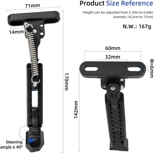 Miniatura 6 de ulip Soporte de estacionamiento para patineta, pieza de repuesto compatible con Ninebot Max G30/Max G30LP Scooter eléctrico Negro