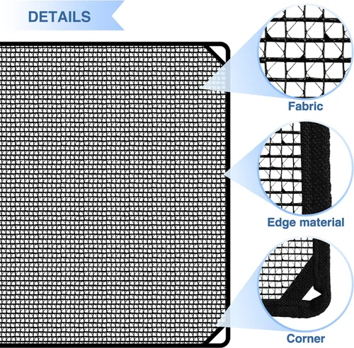 Miniatura 7 de E&K Cubierta superior de malla para aire acondicionado de 36 x 36 pulgadas, para exteriores, con cuerdas elásticas que protegen del polvo