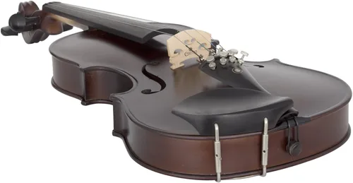 Miniatura 8 de Cecilio Violín Tamaño Completo 4/4 - Abeto y Arce Macizo Tallado a Mano, Diapasón de Ébano, Estuche Oblongo Deluxe Duro y Arco Incluido, Set