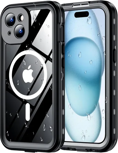 Miniatura 32 de Red2Fire Funda impermeable para iPhone 16, protector de pantalla integrado y protector de cámara, compatible con MagSafe, cuerpo completo a prueba