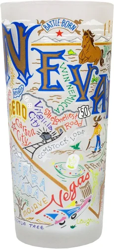 Catstudio Vaso para beber, vaso de vidrio esmerilado Nevada para cocina, vasos para beber, vaso de 15 onzas apto para lavavajillas, para amantes de