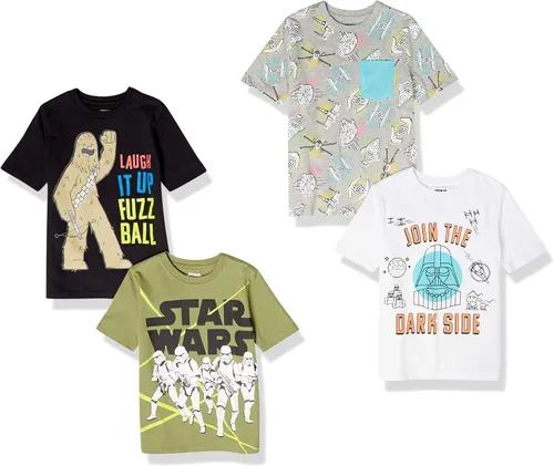 Miniatura 27 de Amazon Essentials Disney Marvel Star Wars Camisetas de manga corta para niños y bebés (anteriormente Spotted Zebra), Multipacks