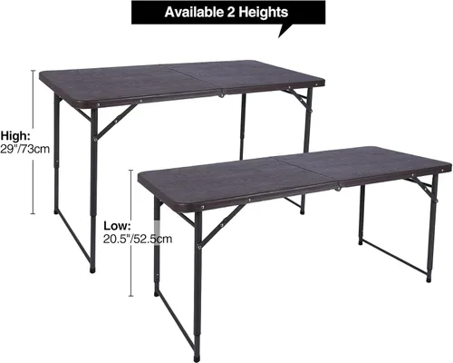 Miniatura 4 de REDCAMP Mesa plegable cuadrada de 48 pulgadas con parte superior de resina, mesas de tarjetas pequeñas plegables portátiles para adultos, uso