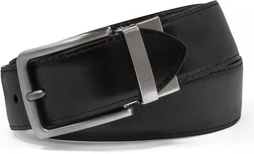 Miniatura 3 de Steve Madden de los hombres Casual de 35mm reversible Feather Edge cinturón cafénegro