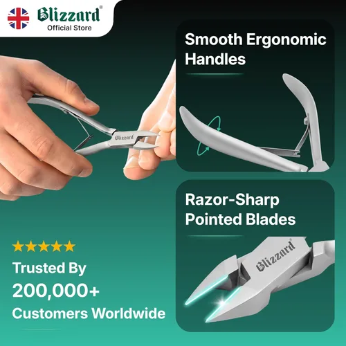 Miniatura 3 de Blizzard - Cortaúñas encarnadas, podólogo, podólogo, uñas gruesas para personas mayores, pinzas encarnadas para hombres, herramienta de podología