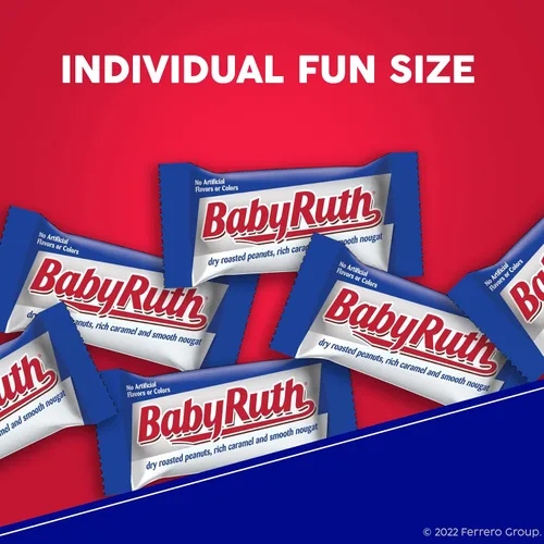 Miniatura 3 de Baby Ruth Chocolate, cacahuete, caramelo, turrón, barras de caramelo envueltas individualmente, grandes regalos del día de San Valentín para niños