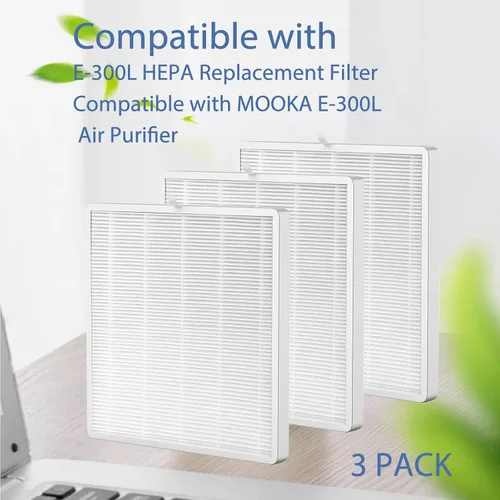 Miniatura 3 de Ontheone E-300L - Filtro de repuesto True HEPA compatible con MOOKA y MOOKA FAMILY E-300L Purificador de aire para habitaciones grandes, filtro HEPA