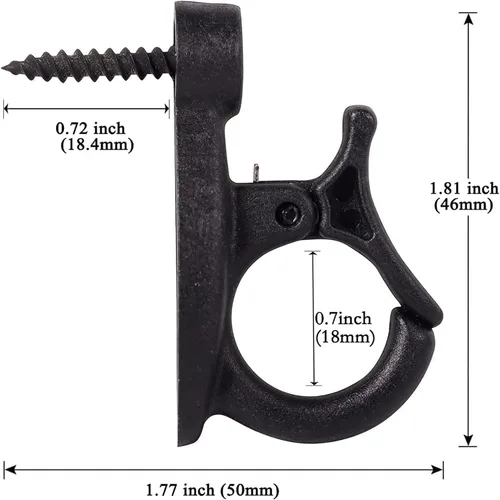 Miniatura 7 de Lewufe Ganchos para Luces de Cadena para Exteriores, Ganchos de Tornillo para Colgar Luces de Navidad, Ganchos Colgantes para Luces de Patio, Cable