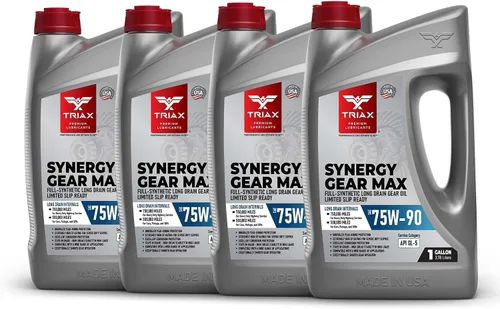 Miniatura 12 de Triax Synergy Gear Max 75W-90 GL-5 Limited Slip - Drenaje ultra largo 500k millas, transmisión manual, lubricante para engranajes/diferencial