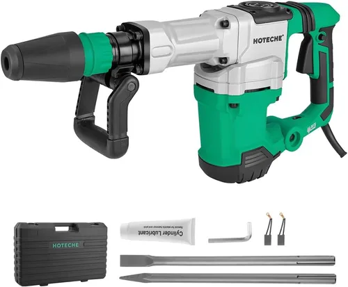 Miniatura 11 de Hoteche Martillo giratorio 3 en 1 de 1-1/8 pulgadas SDS Plus Martillo eléctrico de 7 amperios/850 W de velocidad variable con cable para hormigón