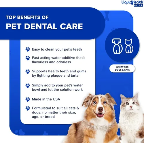 Miniatura 4 de LIQUIDHEALTH Aditivo de agua para el cuidado dental de mascotas para perros y gatos, ambientador de acción rápida para el mal aliento de mascotas