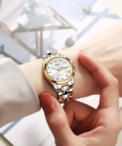 Miniatura 4 de OUPINKE Reloj automático para mujer, mecánico, cuerda automática, clásico de lujo