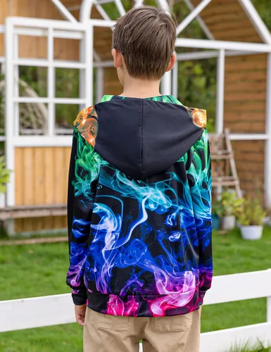 Miniatura 7 de Idgreatim 6-14T - Sudadera con capucha y bolsillos para niños y niñas