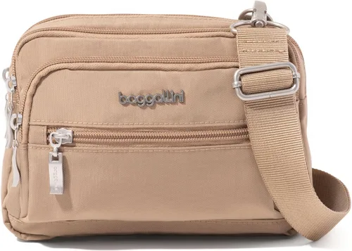 Miniatura 32 de Baggallini Bolsa cruzada pequeña con triple cremallera para mujer, 8 x 6 pulgadas, ligera, convertible