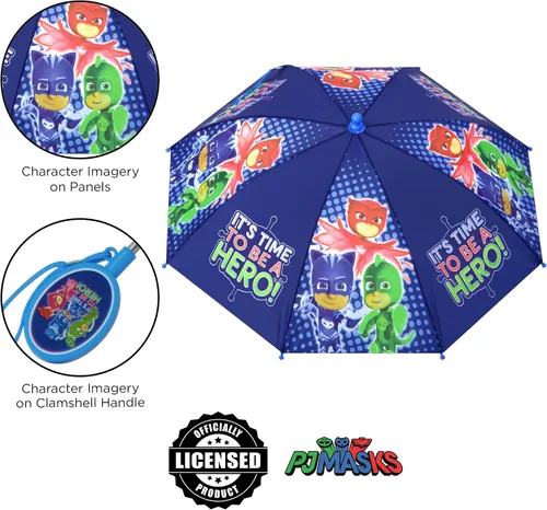 Miniatura 3 de Paraguas Hasbro PJ Masks para niños de 3 a 6 años, Azul oscuro