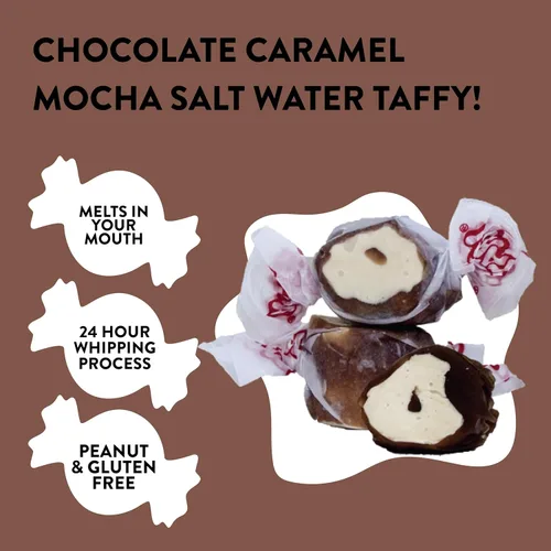 Miniatura 3 de Taffy Town Caramelo de Agua Salada - Chocolate Caramel Mocha Caramelo gourmet Caramelos estilo turrón Suave y delicioso Golosinas