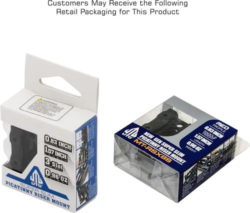 Miniatura 10 de Leapers MT-RSX8S Inc., UTG Soporte elevador Picatinny de ranuras SS, Negro, 0.83