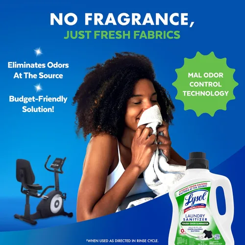Miniatura 3 de Lysol Aditivo desinfectante para ropa con olores persistentes, líquido desinfectante para ropa de gimnasio y ropa deportiva, 0% lejía, elimina