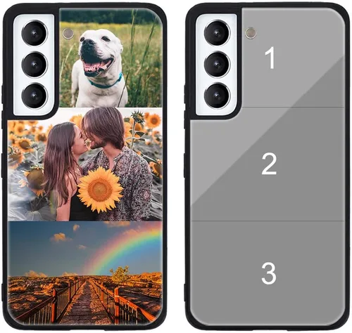 Funda de teléfono personalizada para Samsung Galaxy S22+ / S22 Plus 5G, funda de TPU suave de vidrio templado antiarañazos personalizada con foto,