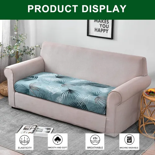 Miniatura 3 de CRFATOP Fundas elásticas de cojín de repuesto para sofá, fundas de asiento de sofá impresas, lavable, extraíble, protector de muebles individual