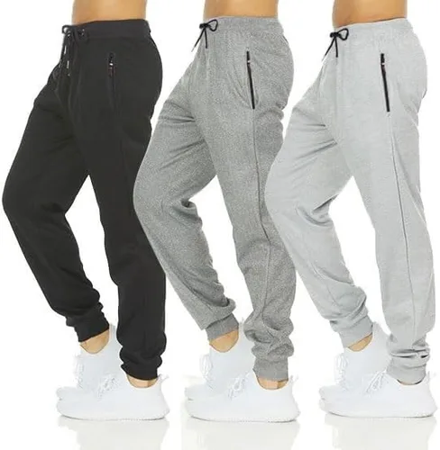 Miniatura 2 de DARESAY Pantalones deportivos Tech de forro polar Dry Fit Performance para hombre paquete de 3